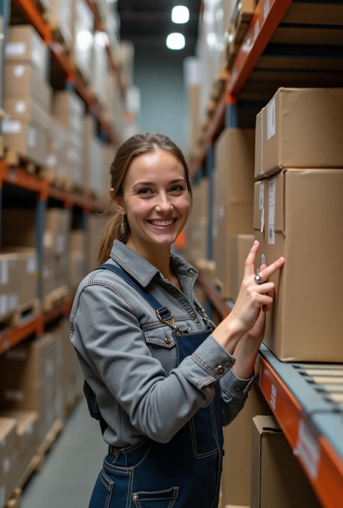 Women working in warehouse